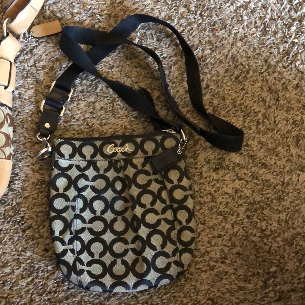 Old Coach swing bag that needs cleaning.
